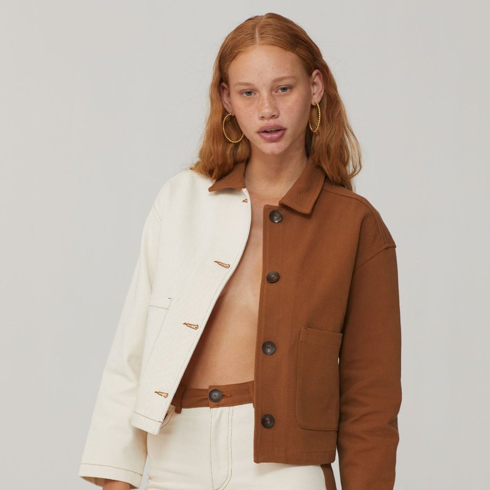 Paloma Wool Coyote Jacket Tan and White